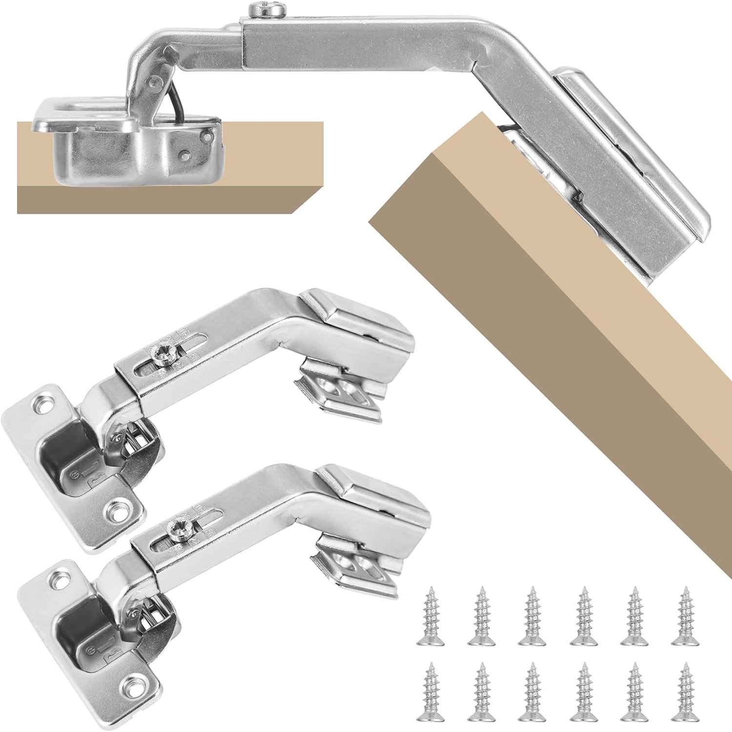 HBL' 135 Degree Corner Cabinet Hinges, 2 Pack: image 1