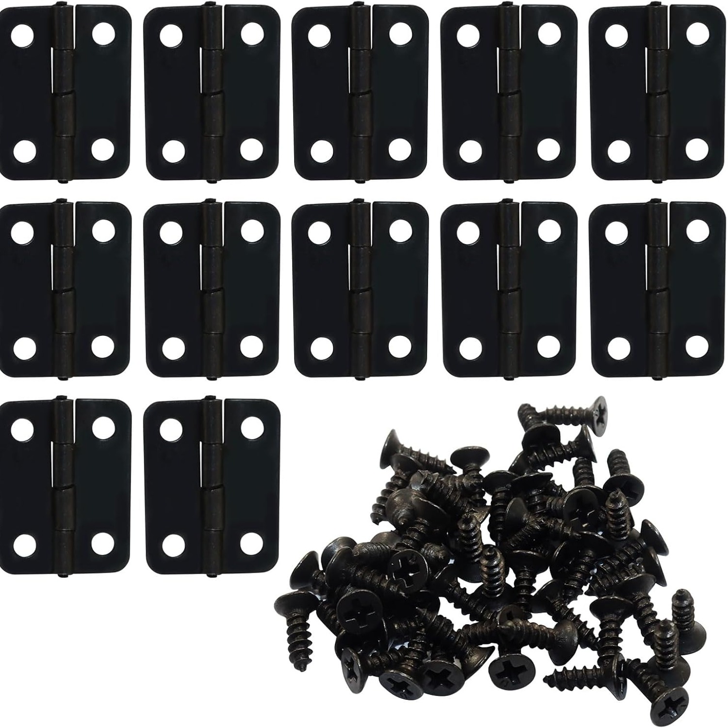 Murtenze Mini Silver Butt Hinges, 24 Pack: image 9