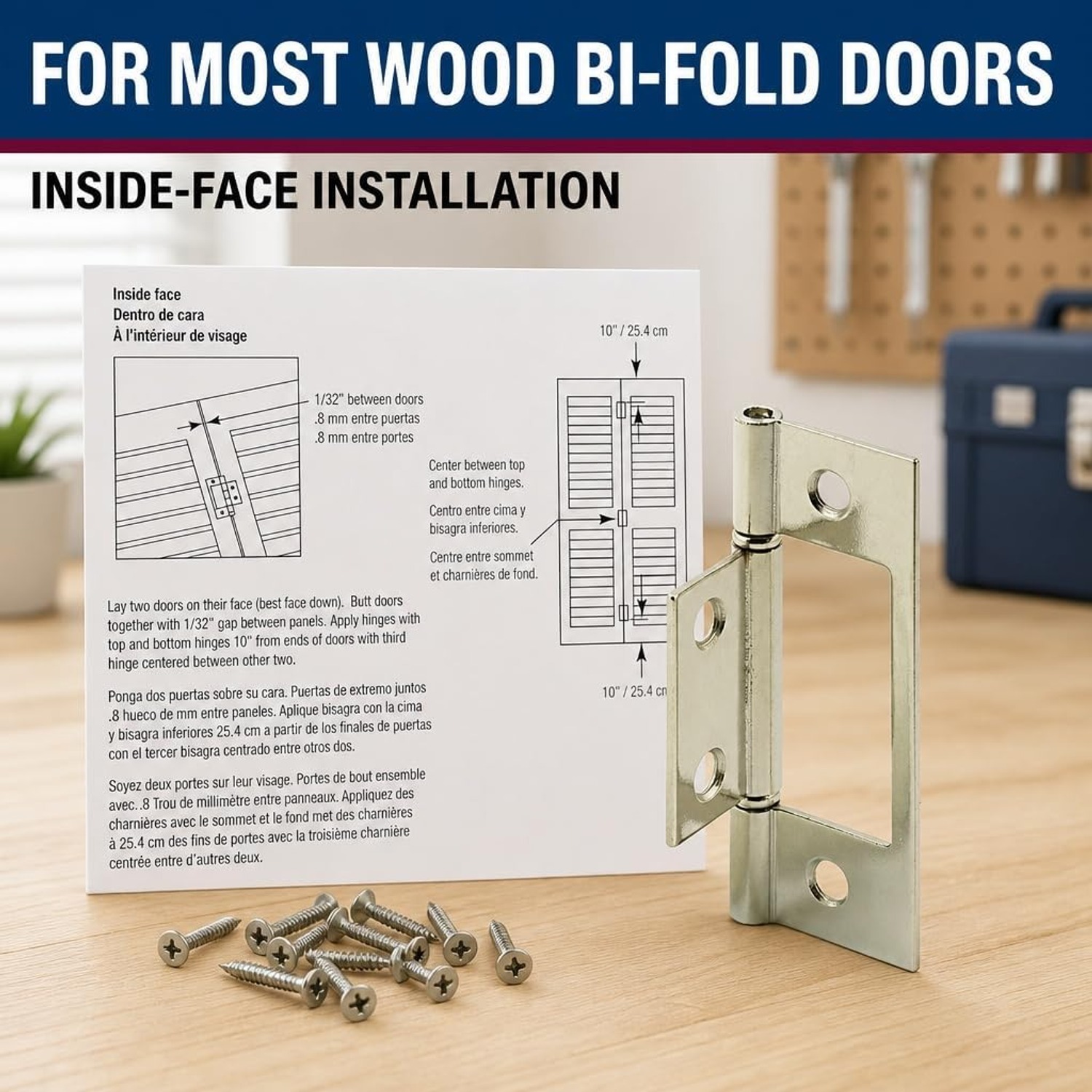 PRIME-LINE N 7273 Non-Mortise Bifold Door Hinge: image 3