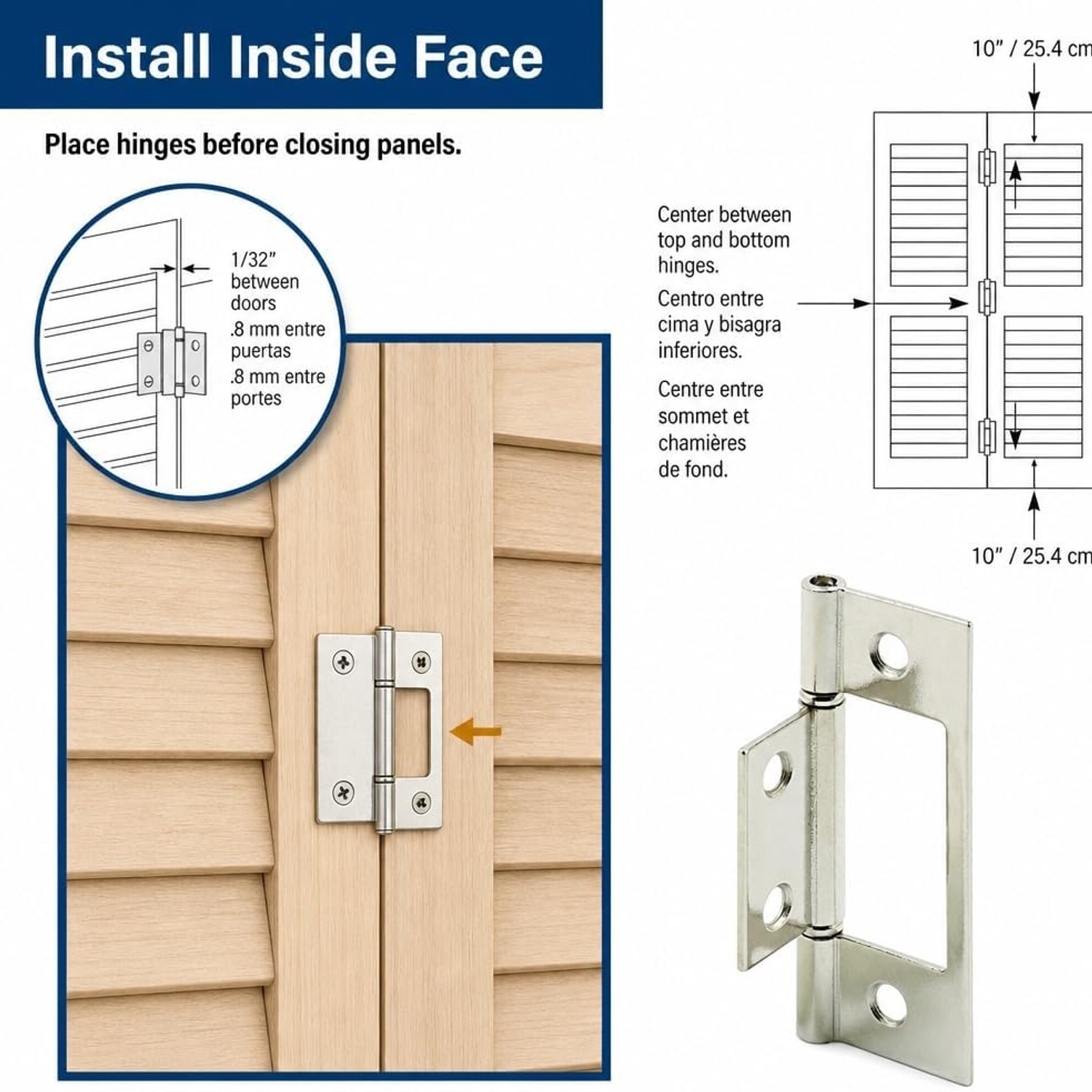 PRIME-LINE N 7273 Non-Mortise Bifold Door Hinge: image 4