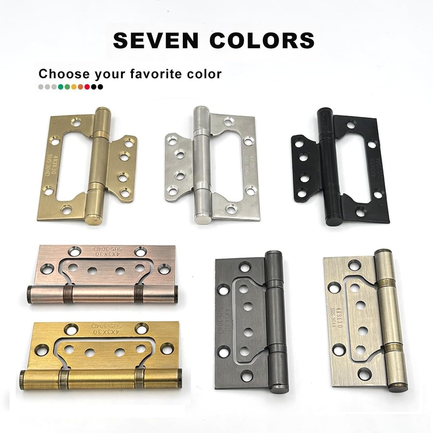 VOLUKA Non Mortise Door Hinges 6 Pack