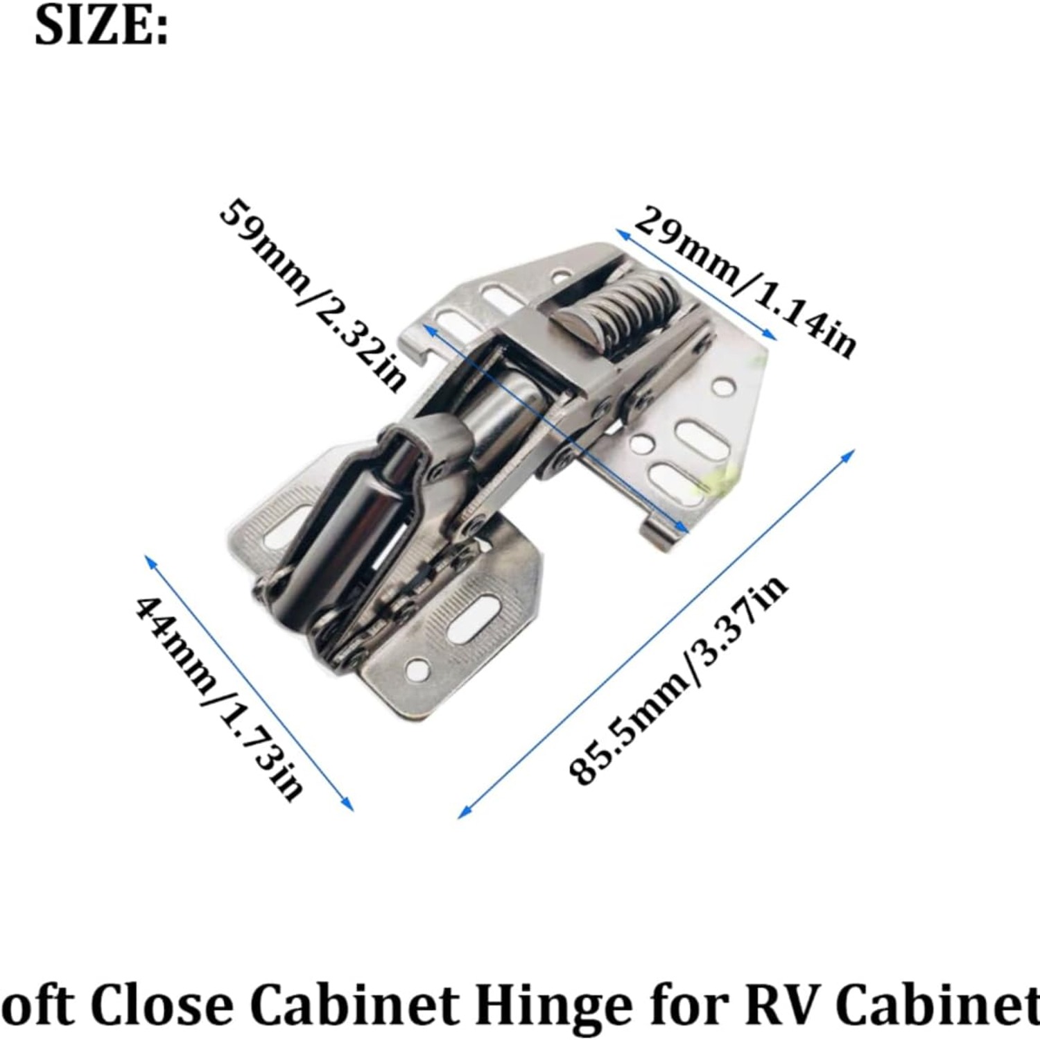 MTSmart Soft Close RV Cabinet Hinges, Pack of 4: image 2