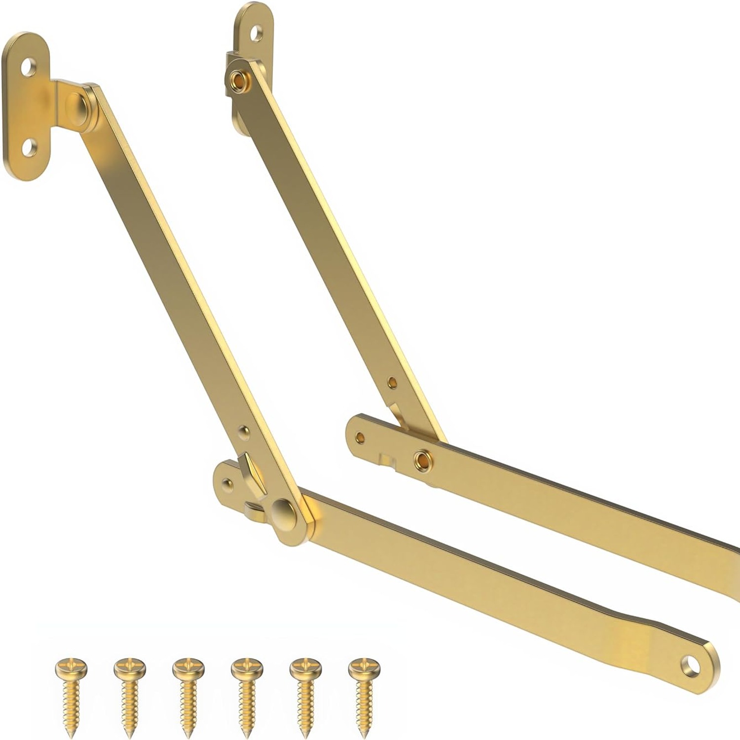 Brass Plated Left and Right Lid Stay Supports